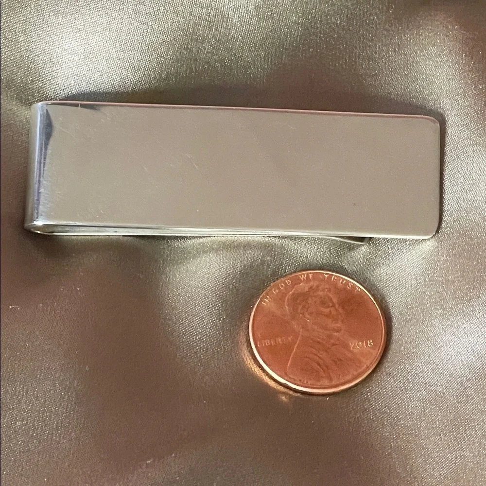 Estate Sterling Silver Money Clip 2.25”